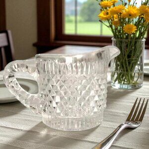 Vintage Lead Glass Crystal Creamer